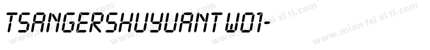 tsangershuyuant w01字体转换
